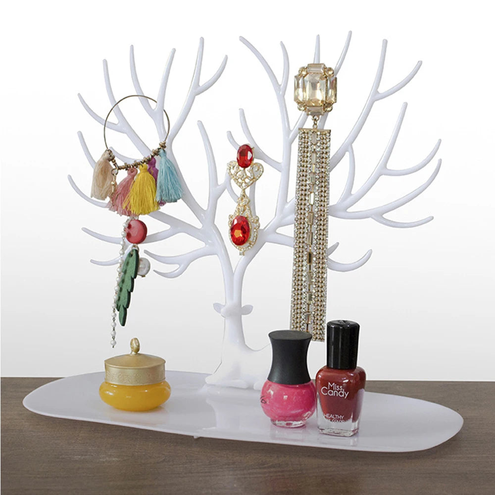 4 Styles Deer Jewelry Display Stand Plastic Jewelery Display Stand Holder Earring Necklace Organizer for Jewelery Display