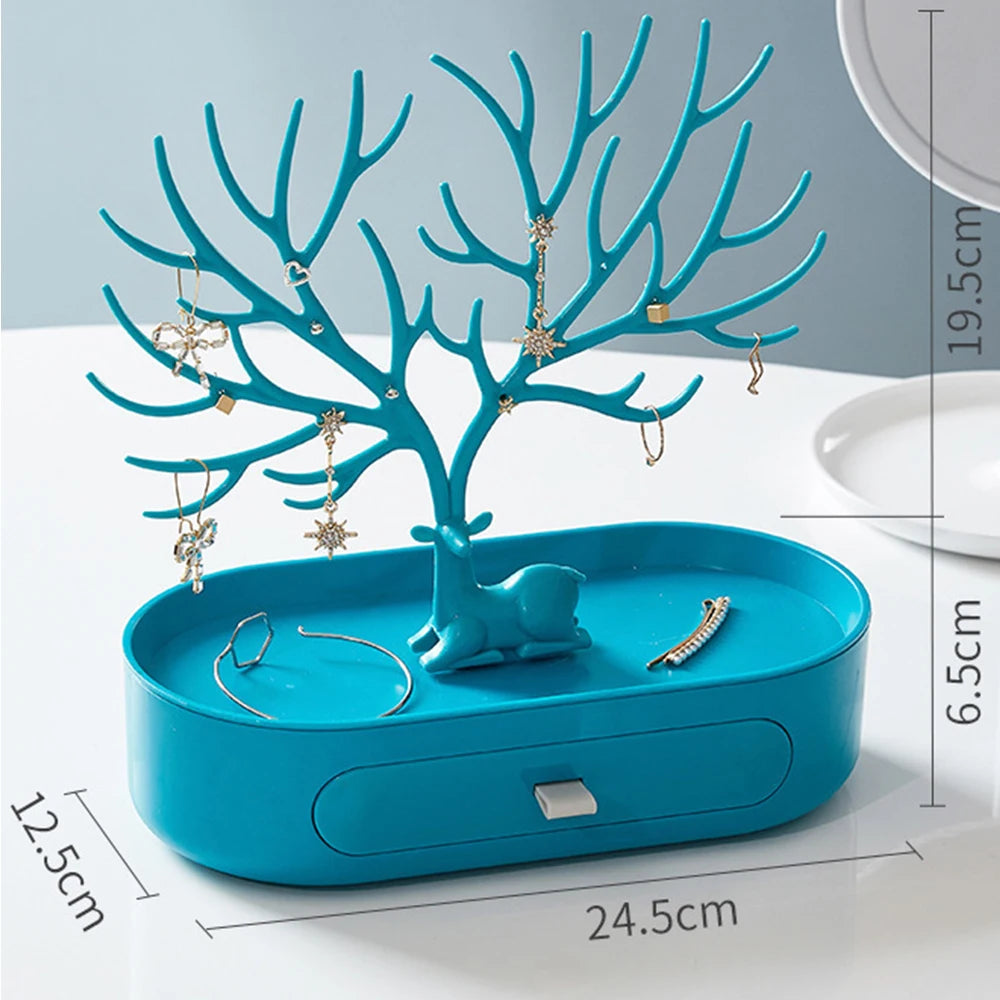 4 Styles Deer Jewelry Display Stand Plastic Jewelery Display Stand Holder Earring Necklace Organizer for Jewelery Display