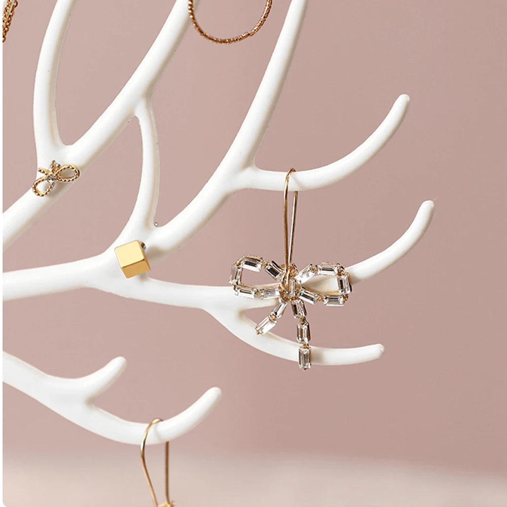 4 Styles Deer Jewelry Display Stand Plastic Jewelery Display Stand Holder Earring Necklace Organizer for Jewelery Display